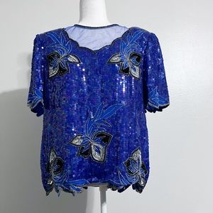 Royal Feeling Vintage Sequin Top